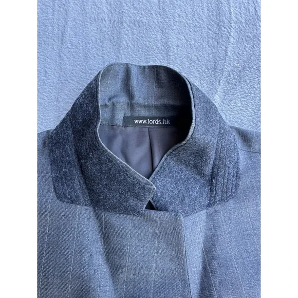 Lord's Tailor Custom Tailored Sport Coat Gray Pinstripe Super 120's Wool 44R